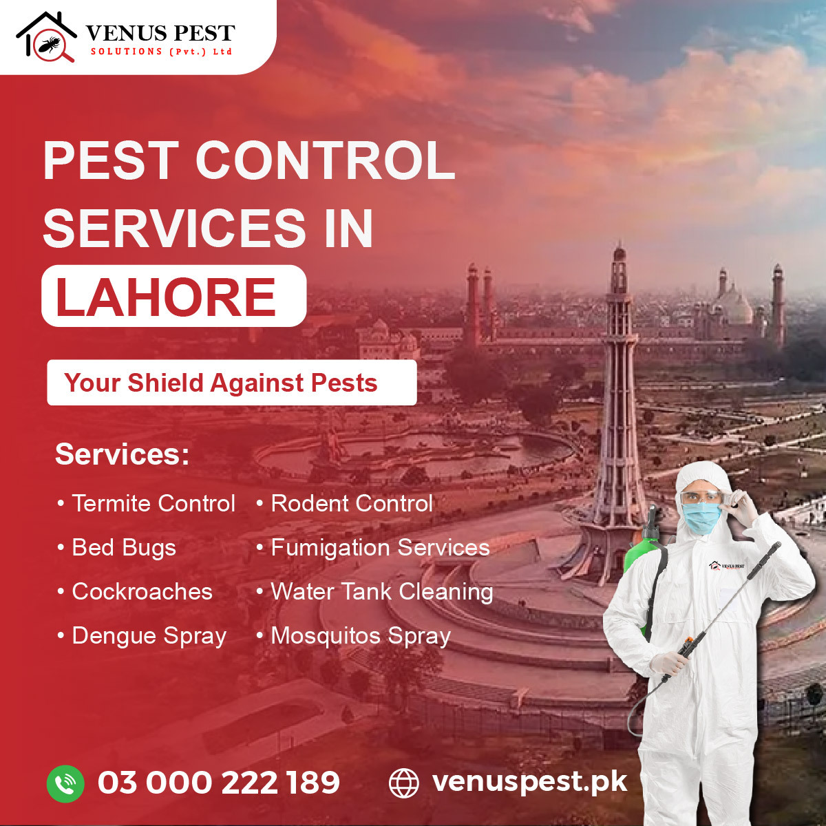 #1 Pest Control Services in Lahore, Pakistan | Same Day Service